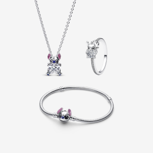 Set bijuterii Inel,Bratara si Colier Stitch Cu Argint