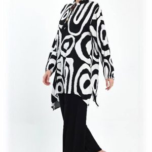 compleu-cu-bluza-scurta-tip-tunica-si-pantaloni-negru-cu-alb-643134.jpg Compleu cu bluza lunga tip tunica si pantaloni, negru cu alb