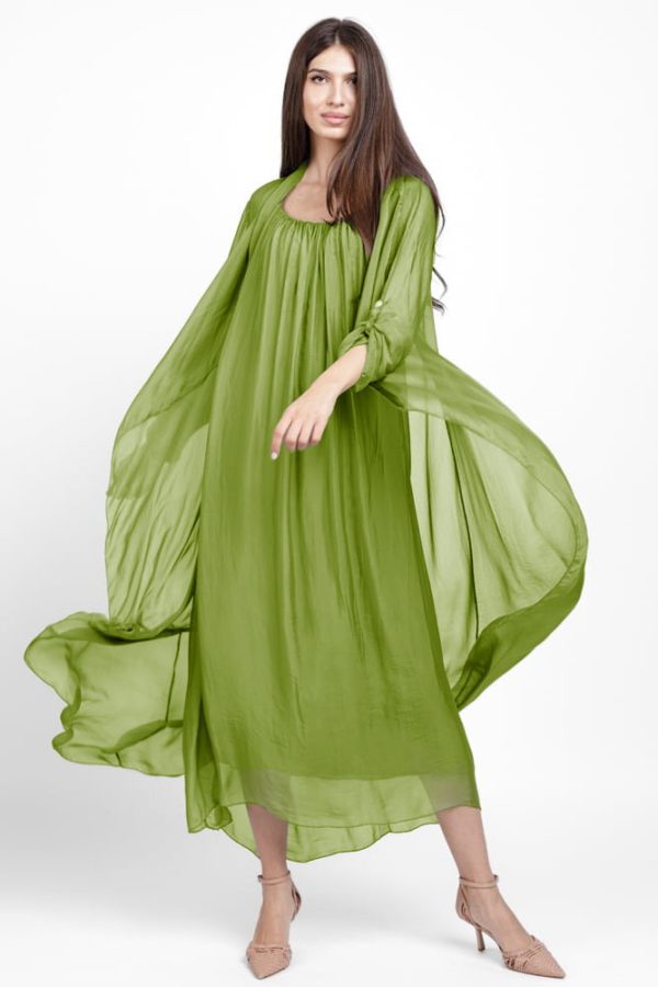 compleu-cu-rochie-si-blazer-din-matase-naturala-verde-oliv-7765988473.jpg Compleu cu rochie si blazer din matase si vascoza, verde oliv