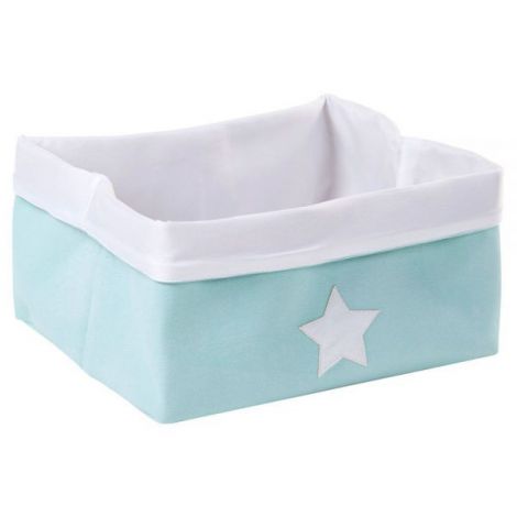cos-depozitare-panza-childhome-40x30x20-cm-menta.jpg Cos depozitare panza Childhome 40x30x20 cm, Menta