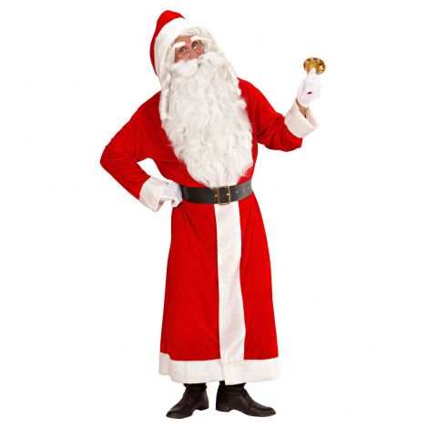 Costum de catifea Mos Craciun XL SUPER DELUXE SANTA CLAUS