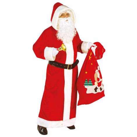 Costum de catifea Mos Craciun XL SUPER DELUXE SANTA CLAUS