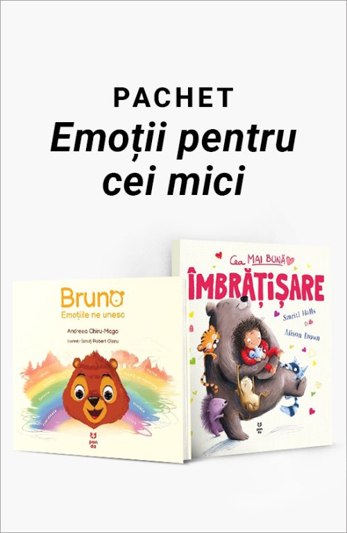 cover-8785.jpg Pachet Emoții pentru cei mici. Bruno. Emoțiile ne unesc/Cea mai bună îmbrățișare - Andreea Chiru-Maga