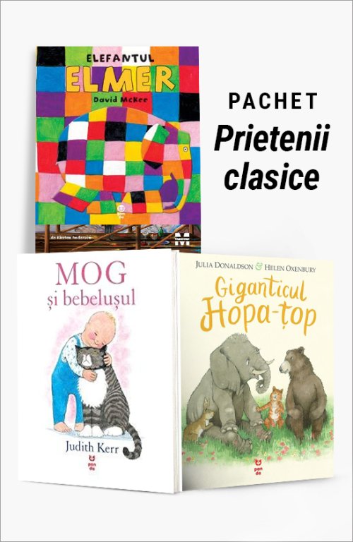 cover-8802.jpg Pachet Prietenii clasice. Elefantul Elmer/MOG și bebelușul/Giganticul Hopa-țop - David McKee