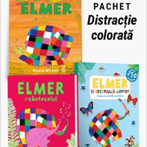 Pachet Distracție colorată. Elmer și vântul/Elmer și cântecelul/Elmer se distrează copios - David McKee