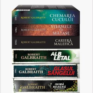 cover-9546.jpg Pachet Seria Cormoran Strike - Robert Galbraith. Mormântul fugar/Inimă neagră ca noaptea/Glasul sângelui/Alb letal/Carieră malefică/Viermele de mătase/Chemarea cucului