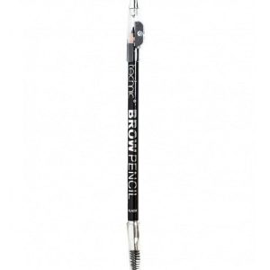Creion de sprancene Technic Brow Pencil cu ascutitoare si periuta, Black