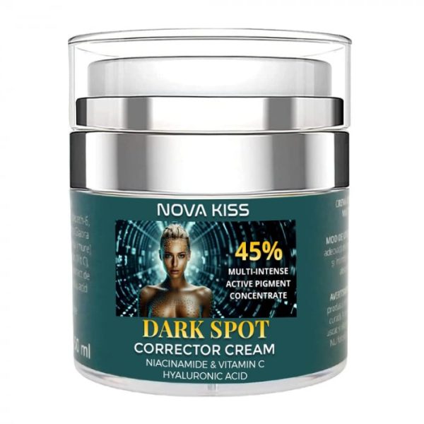 Crema Corectoare cu 45% Concentrat Activ Multi-Intens pentru Pete Pigmentare cu Niacinamide, Vitamina C si Acid Hialuronic, NOVA KISS   Dark Spot, 50 ml