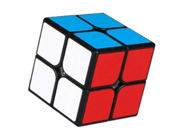 Cub mecanic 2x2x2, multicolor Black Line, de viteza Speedcube mecanic