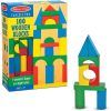 Set de construit Cuburi din lemn colorate 100 bucati Melissa and Doug 0481