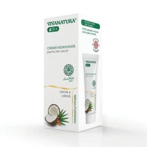Cremă de Față Hidratantă Pentru Ten Uscat cu Cocos și Cătină, 75ml | Vivanatura