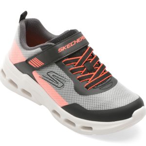 Pantofi sport SKECHERS negri, GLIDE-STEP AERO, din material textil