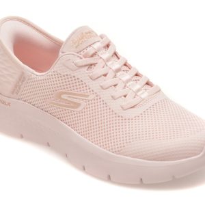 d666f459258e771a93bb556af66178047a662f8151b14ff500223a8ea9a67b5e.jpeg Pantofi sport SKECHERS roz, GO WALK FLEX, din material textil