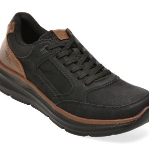 Pantofi sport RIEKER negri, B1801, din piele ecologica