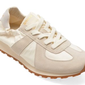 Pantofi sport GRYXX albi, 30591, din material textil si piele naturala