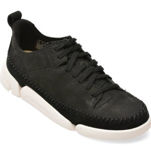 Pantofi sport CLARKS negri, TRIGENIC 2 FLEX, din nabuc