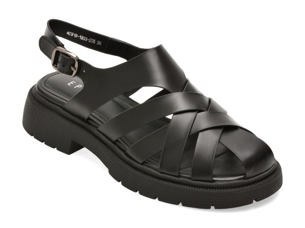 db214beee6f46c70d3af9f92a9eda57568027f1a5fd222cc10e8eafdd751225a.jpeg Sandale EPICA negre, 4C919, din piele naturala