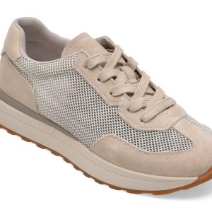 Pantofi sport FLAVIA PASSINI bej, 6182, din material textil si piele naturala