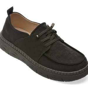 Mocasini FLAVIA PASSINI negri, A6030, din material textil