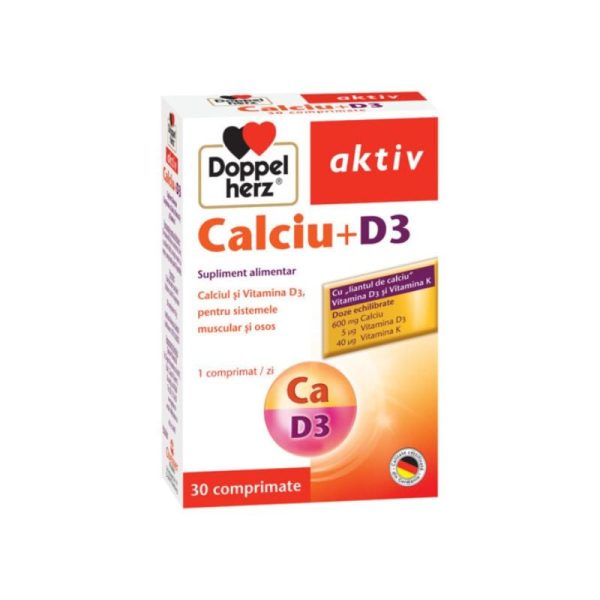 doppelherz-calciud3-ambalaj.jpg Calciu + D3, 30 comprimate, Doppelherz