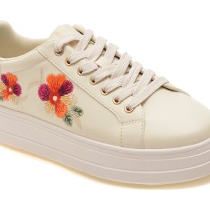 Pantofi sport ALDO albi, GLENORAN 185, din piele ecologica