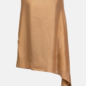 Esarfa dreptunghiulara capucino din material tip cashmere