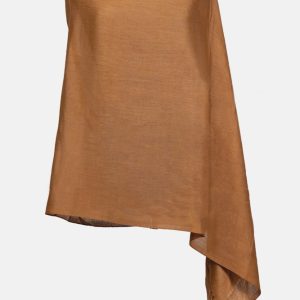 Esarfa capuccino din cashmere subtire dreptunghiulara
