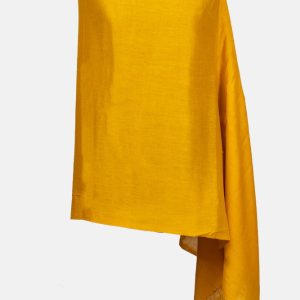 Esarfa galben mustar dreptunghiulara din material tip cashmere