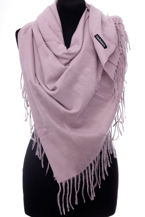 Esarfa lila patrata din material gros tip cashmere