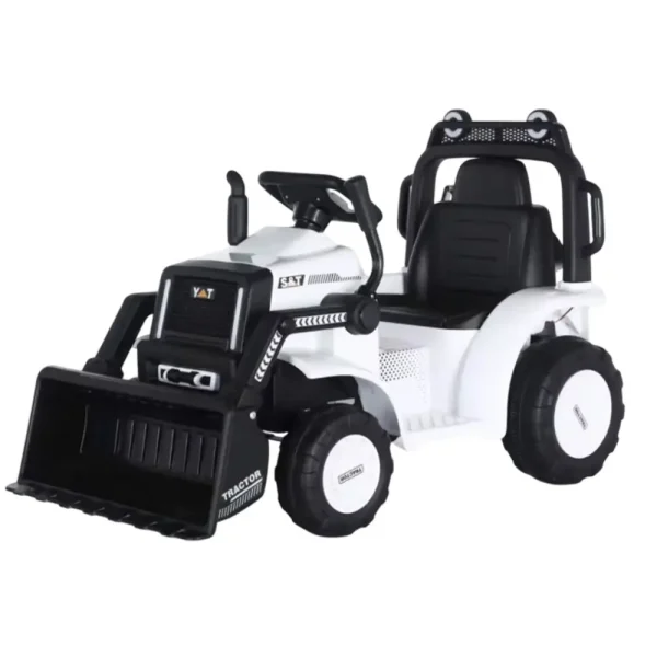 Excavator electric Kinderauto BJYT1066 60W 6V cu telecomanda, culoare alba