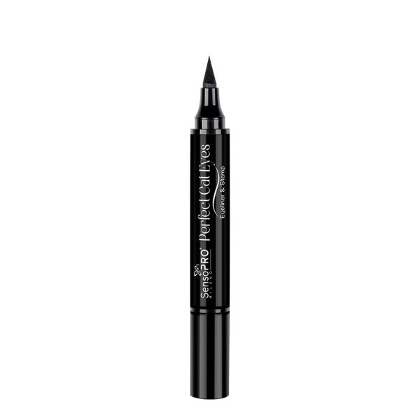 Eyeliner Carioca cu Stampila 2 in 1 Perfect Cat Eyes SensoPRO Milano