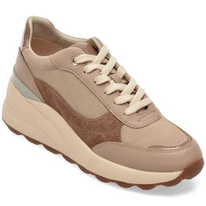 Pantofi sport GEOX bej, D65WAB, din piele ecologica