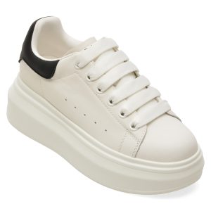 Pantofi sport EPICA albi, 70622, din piele naturala