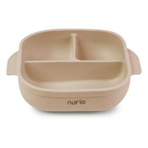Farfurie din Silicon pentru Copii - Bej - Nurio