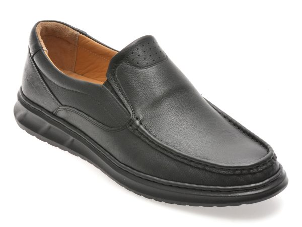 Mocasini SHOWMAN negri, SH4101, din piele naturala