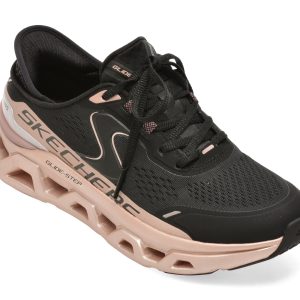 Pantofi sport SKECHERS negri, GLIDE-STEP ALTUS, din material textil