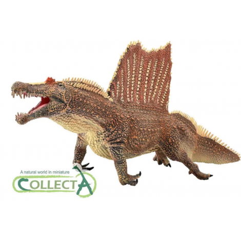 Figurina pictata manual dinozaur Spinosaurus innotand cu mandibula mobila