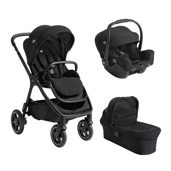 Carucior pentru copii multifunctional 3 in 1 Joie Finiti Signature Eclipse (Carucior Finiti + Landou Ramble XL + scoica i-Starter)
