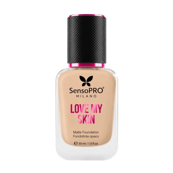 Fond de ten Love My Skin, cu vitamina E, SensoPRO Milano, S02 Light-Warm
