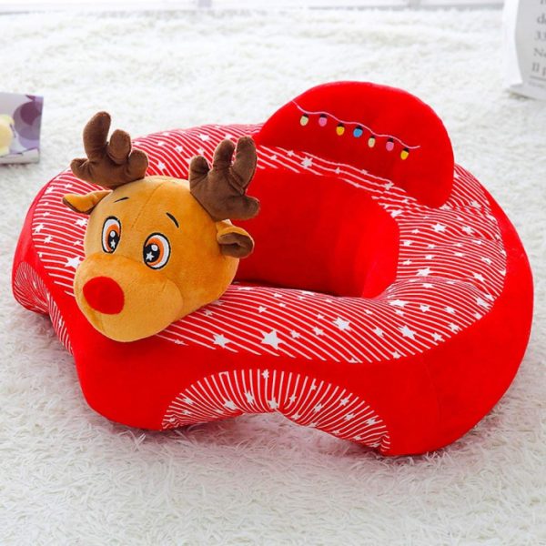 Fotoliu Baby Smile Animalute Invat Sa Stau In Fundulet 45 cm, Renul rosu