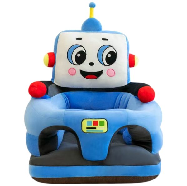 Fotoliu bebe cu spatar si suport de picioare - Robotelul albastru, din plus