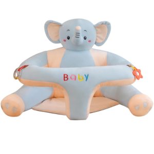 Fotoliu bebe din plus Baby Animale cu jucarii incluse, Elefantul Bleu