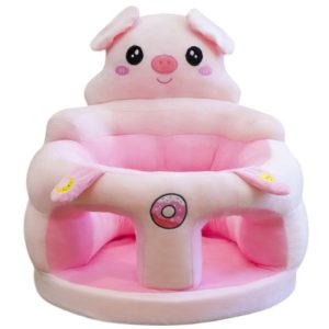 Fotoliu bebe din plus, cu sezut de burete - Purcelusul roz