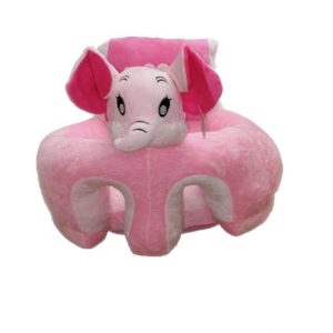 Fotoliu bebe cu perna pe sezut si cu spatar - Elefant roz
