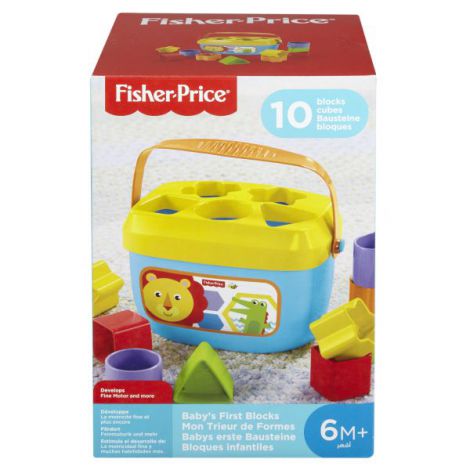 Sortator de forme cu galetusa pentru Bebelusi, Primele Cuburi, FisherPrice FFC84