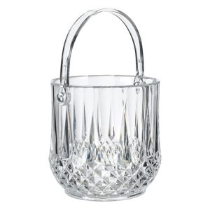 Frapiera cu maner pentru gheata,plastic,transparent,12x12 cm