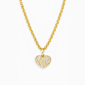 Colier Inima Placat Cu Aur 18k