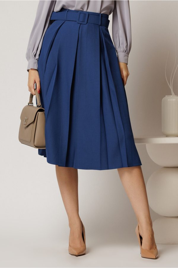 fusta-dy-fashion-albastra-in-clos-cu-pliuri-ample-si-curea-in-talie-1423414-1134295-4.jpeg Fusta DY Fashion albastra in clos cu pliuri ample si curea in talie