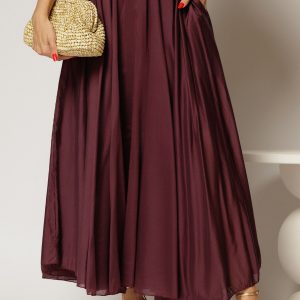 Fusta midi bordo clos din tencel casual eleganta