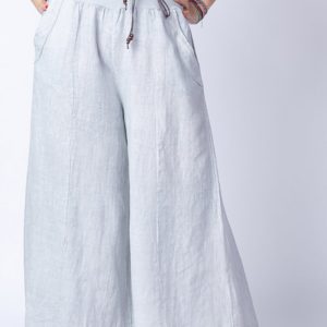 Fusta pantalon bej casual, din in, cu o curea fancy